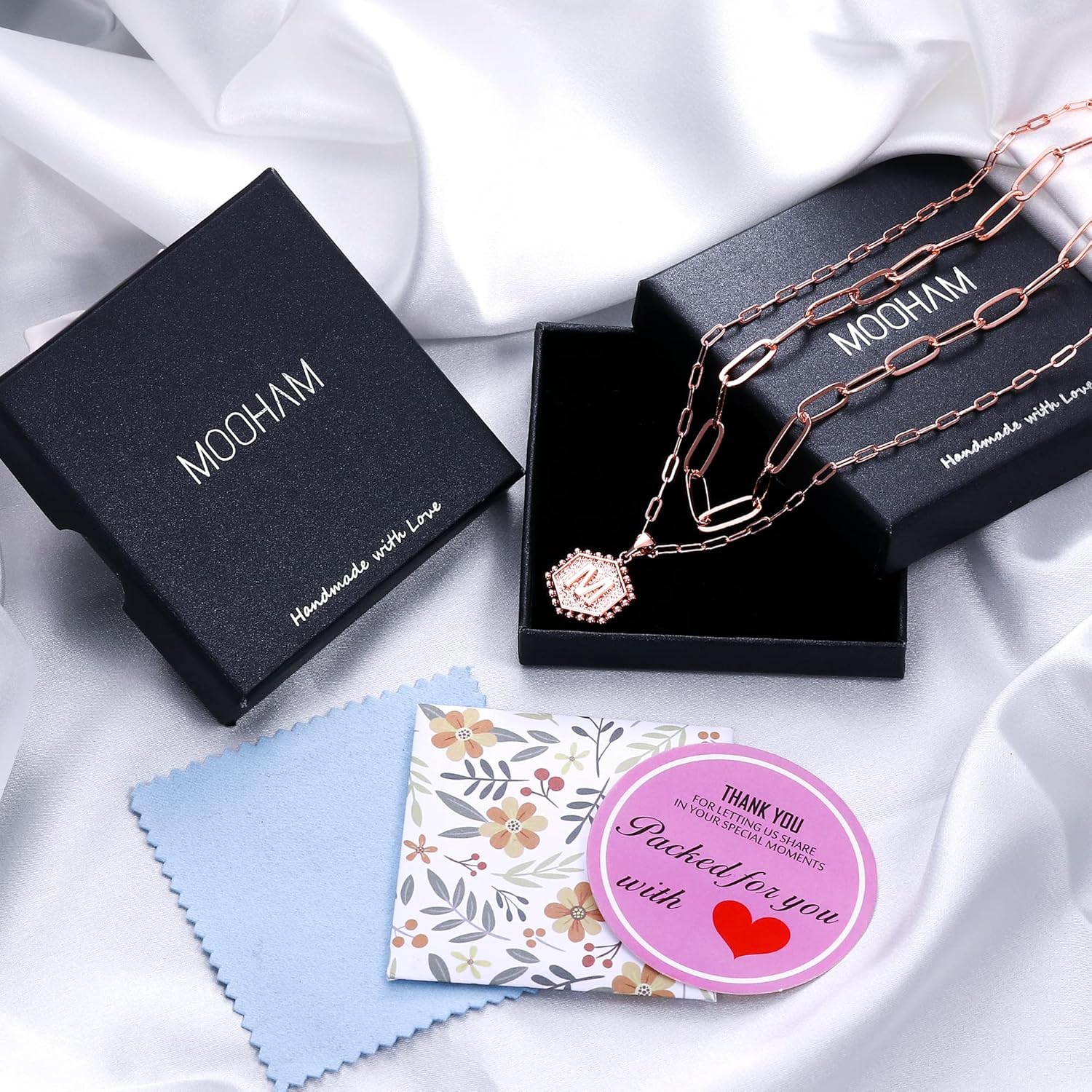 PendantPop:  Dainty Gold Necklace for Women - 14K Solid Gold Over Layering Necklaces for Women Cute Hexagon Letter Initial Necklaces for Women Gold Layered Necklaces for Women Jewelry Gifts