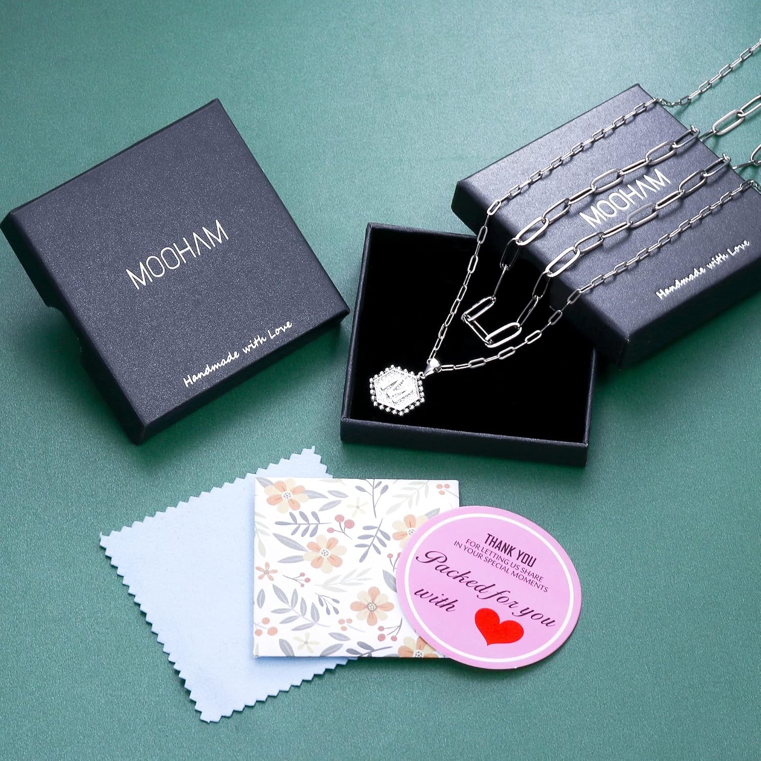 PendantPop:  Dainty Gold Necklace for Women - 14K Solid Gold Over Layering Necklaces for Women Cute Hexagon Letter Initial Necklaces for Women Gold Layered Necklaces for Women Jewelry Gifts